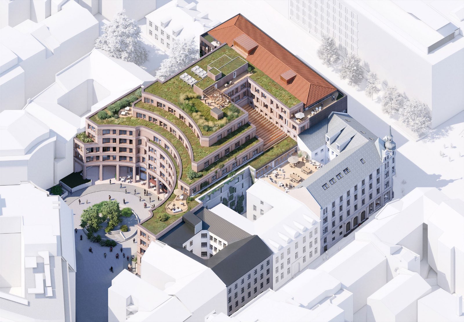 Hammersborgkvartalet sett ovenfra